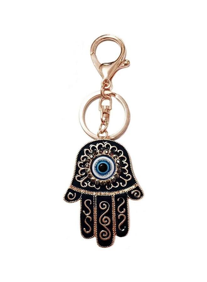 Hamsa Hand Duplex Alloy With Crystal Key Chain - Image 1