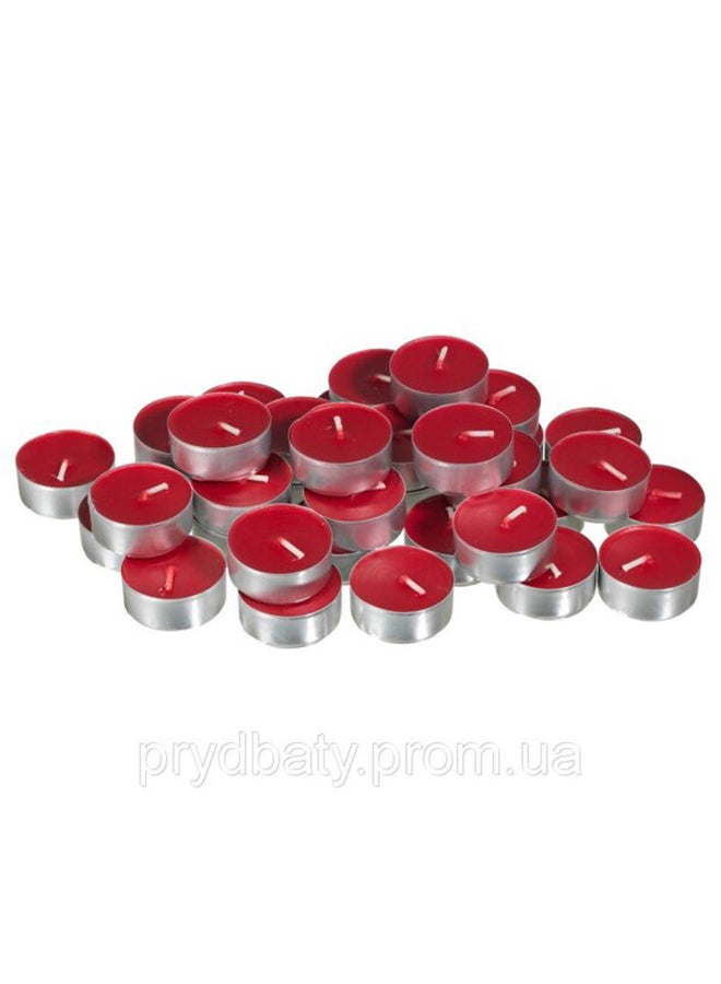 SARVAH Strawberry Scented Tealights Candles In Metal Cup red 3.7cm - Image 2