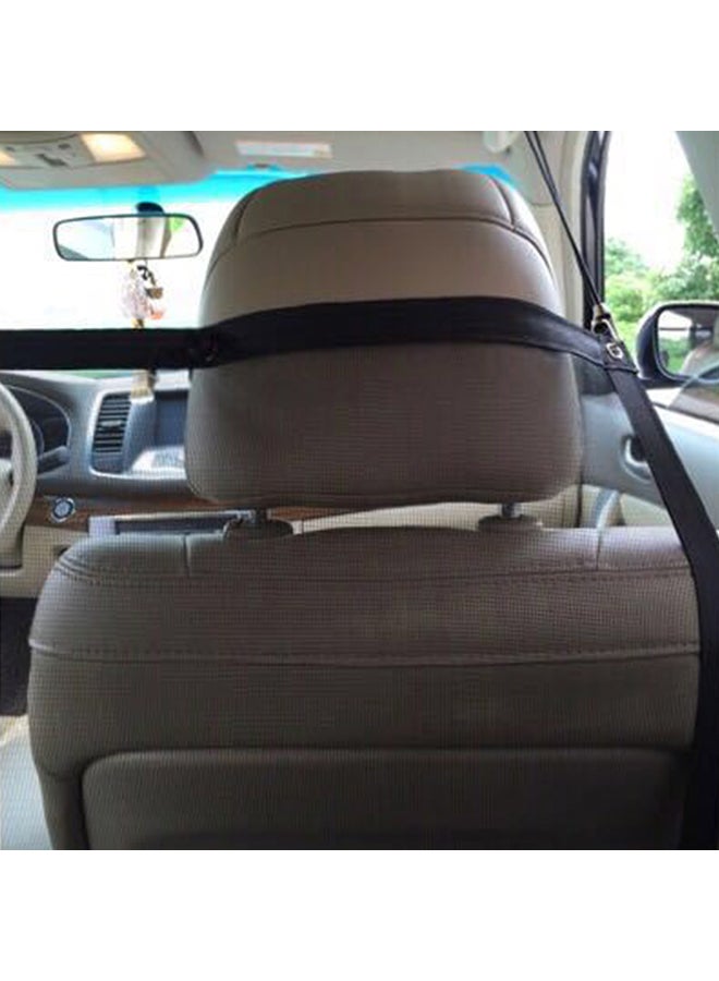 Durable Car Universal Back Seat Dog Pet Barrier Mesh Safety Net Guard with Belt Black 115 x 62cm - Image 5