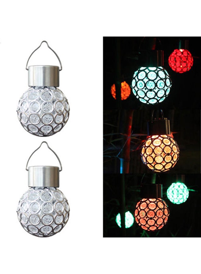 Solar Power LED Hanging Ball Pendant Lamp Garden Path Landscape Light Pure White 20*10*20cm - Image 3
