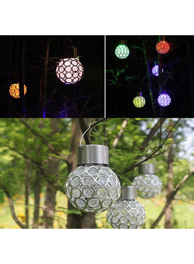 Solar Power LED Hanging Ball Pendant Lamp Garden Path Landscape Light Pure White 20*10*20cm - Image 4