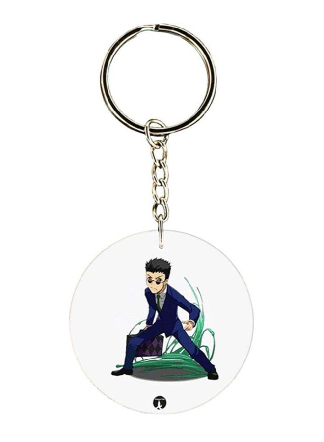 BP Double Sided Anime Hunter X Hunter Printed Keychain Blue/Green/White