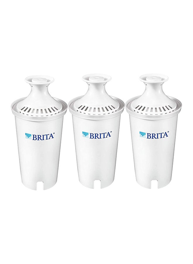BRITA - 3-Pics Water Filter Pitcher Advanced Replacement Filters White - Image 1