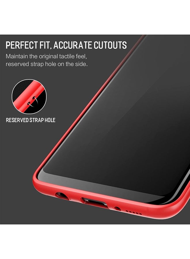 روك غطاء حماية واقٍ من سلسلة كلاريتي لهاتف سامسونج جالاكسي S9 أحمر / شفاف - Image 4