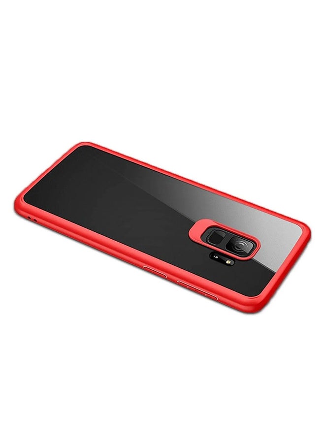 روك غطاء حماية واقٍ من سلسلة كلاريتي لهاتف سامسونج جالاكسي S9 أحمر / شفاف - Image 2