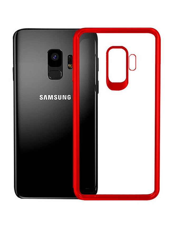 روك غطاء حماية واقٍ من سلسلة كلاريتي لهاتف سامسونج جالاكسي S9 أحمر / شفاف - Image 1