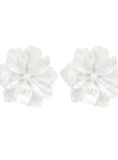 925 Sterling Silver Floral Resin Earrings