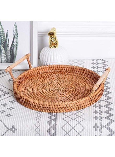 vegetable fruit storage basket brown 22cm