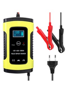 12V 6A Full Automatic Car Battery Charge Device Intelligent Power Charge Pulse Repairing Wet Dry Lead Acid Battery-Chargers With Digital LCD Display
