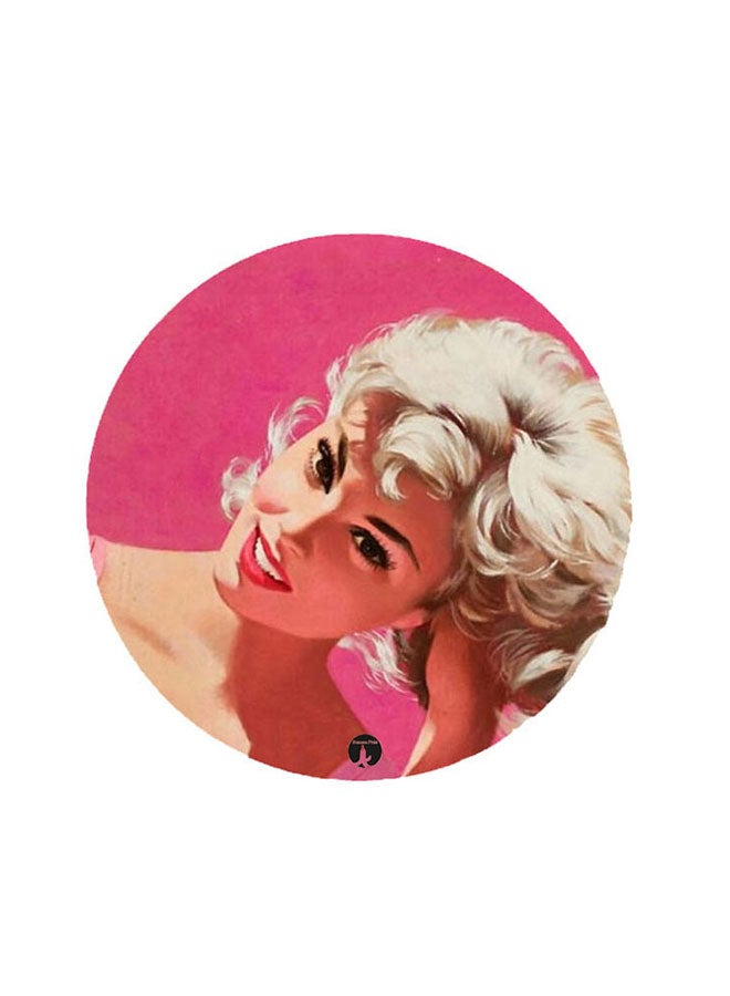 Girl Printed Fridge Magnet Multicolour 5.5 x 5.5cm