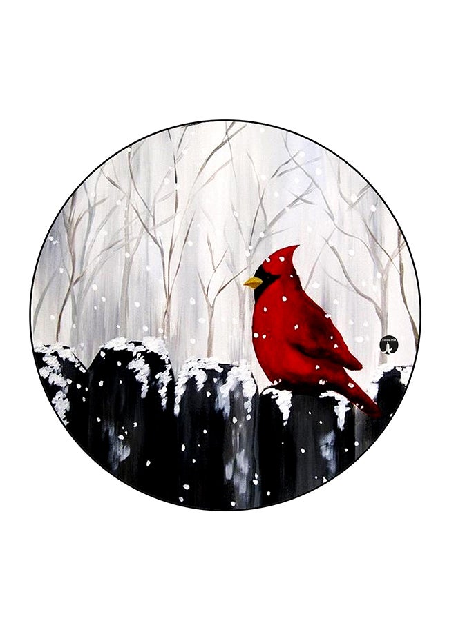 بي بي مغناطيس ثلاجة مُزين بطبعة عصفور متعدد الألوان 5.5 x 5.5سم