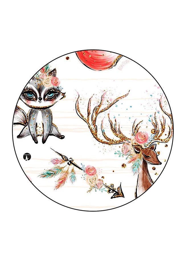 Animal Printed Fridge Magnet Multicolour 5.5 x 5.5cm