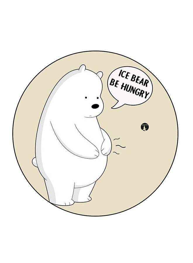 Bear Printed Fridge Magnet Multicolour 5.5 x 5.5cm