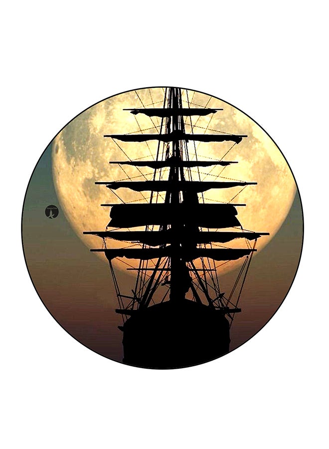 Ship Printed Fridge Magnet Multicolour 5.5 x 5.5cm