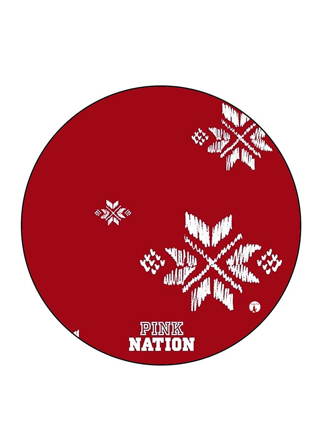 مغناطيس للثلاجة بطبعة عبارة "Pink Nation" متعدد الألوان 5.5 x 5.5سم