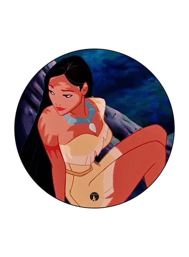 مغناطيس ثلاجة مُزين بطبعة لفتاة متعدد الألوان 5.5 x 5.5سم