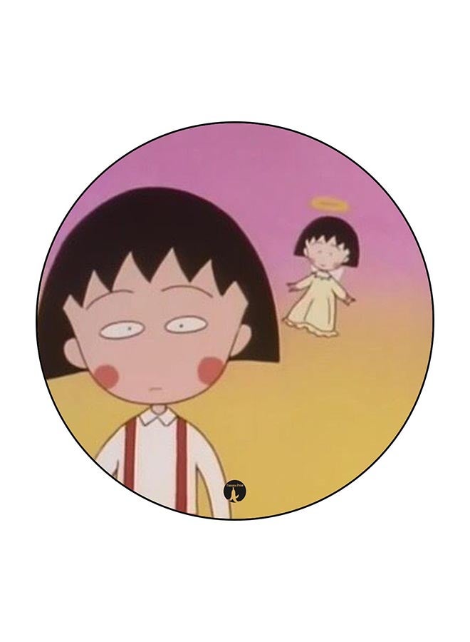 بي بي مغناطيس ثلاجة مُزين بطبعة لفتاة متعدد الألوان 5.5 x 5.5سم