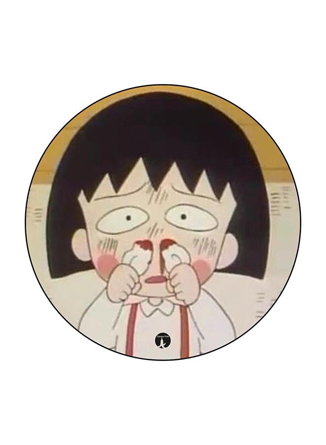 مغناطيس ثلاجة مُزين بطبعة بتصميم كرتوني متعدد الألوان 5.5 x 5.5سم