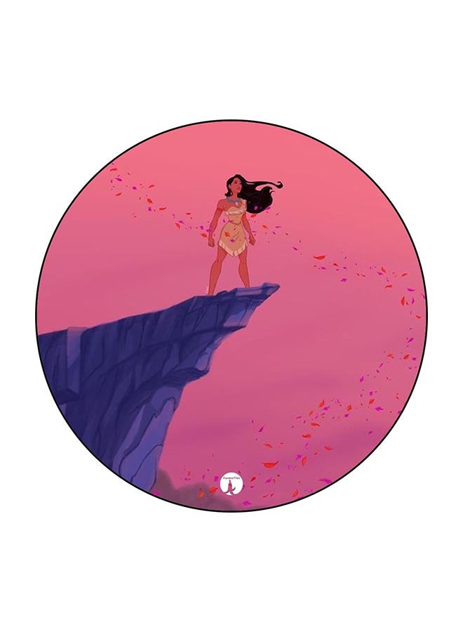 مغناطيس ثلاجة مُزين بطبعة لفتاة متعدد الألوان 5.5 x 5.5سم