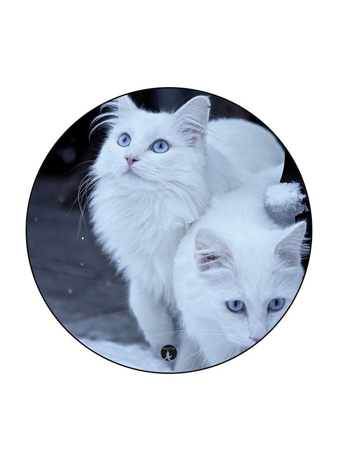 Cat Printed Fridge Magnet Multicolour 5.5 x 5.5cm