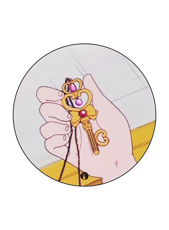 بي بي مغناطيس للثلاجة مزين بطبعة مفتاح متعدد الألوان 5.5 x 5.5سم