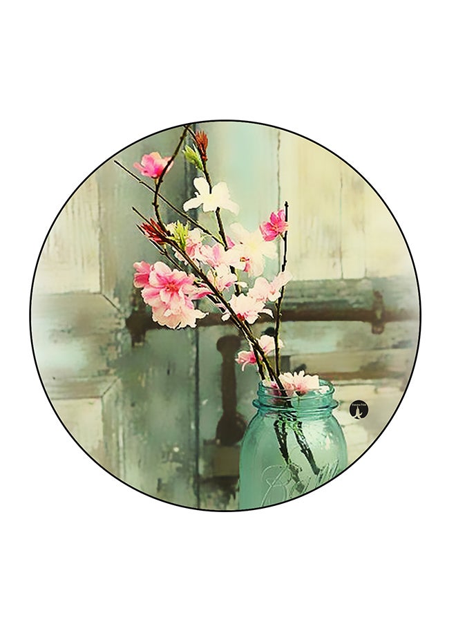 مغناطيس ثلاجة مُزين بطبعة زهور متعدد الألوان 5.5 x 5.5سم