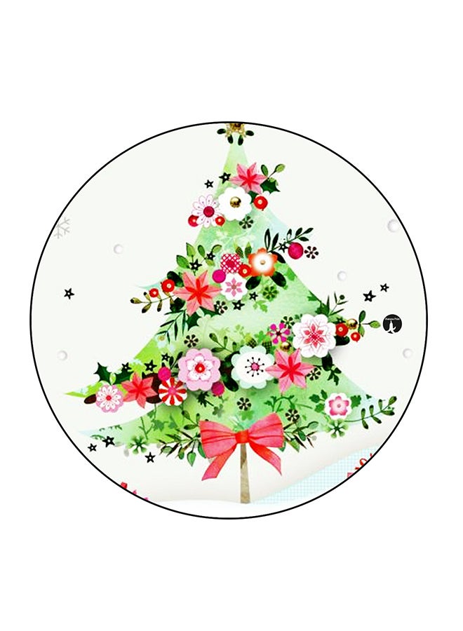مغناطيس ثلاجة بطبعة شجرة الكريسماس متعدد الألوان 5.5 x 5.5سم