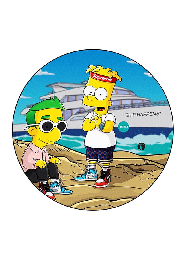 BP Mill House Printed Fridge Magnet Multicolour 5.5 x 5.5cm