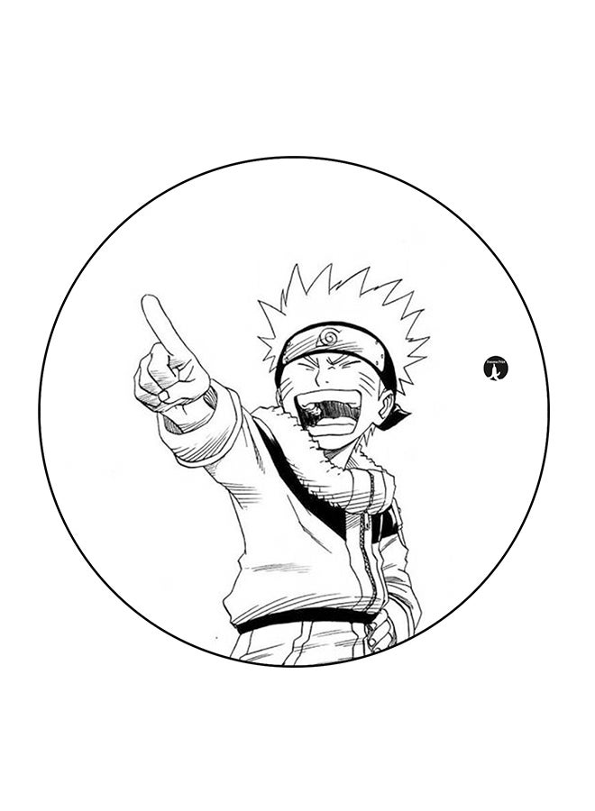 Anime Naruto Printed Fridge Magnet Multicolour 5.5 x 5.5cm