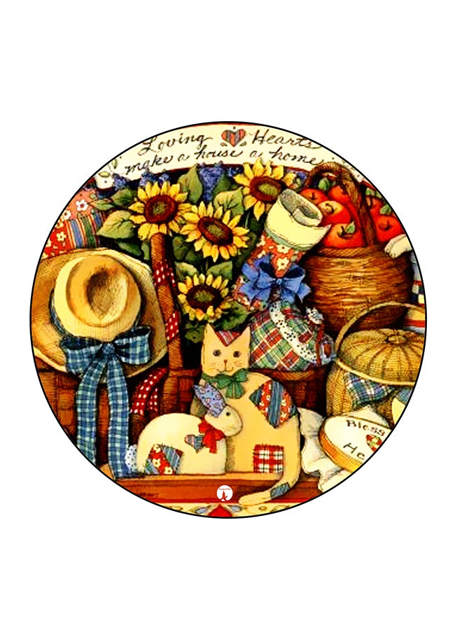 BP Vintage Art Printed Fridge Magnet Multicolour 5.5 x 5.5cm