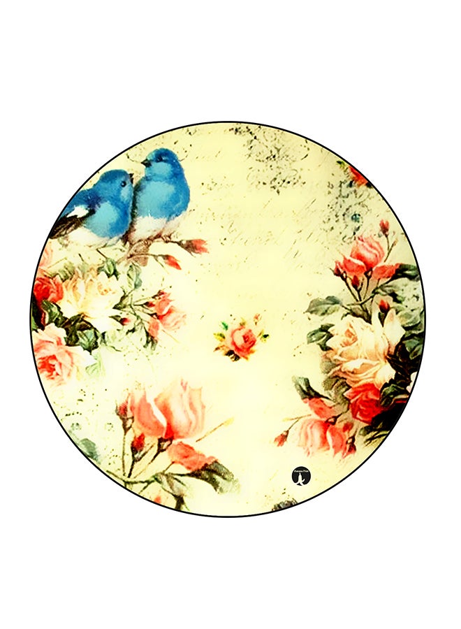 مغناطيس ثلاجة مُزين بطبعة زهور متعدد الألوان 5.5 x 5.5سم