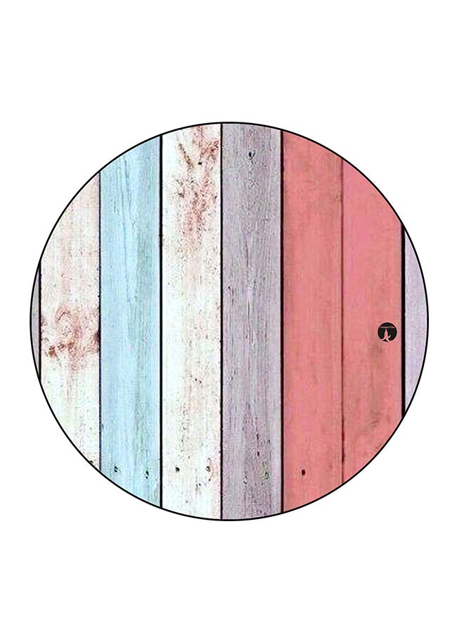 بي بي مغناطيس للثلاجة بطبعة نقشة خشبية متعدد الألوان 5.5 x 5.5سم