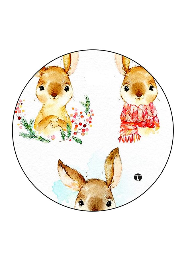 بي بي مغناطيس للتعليق على الثلاجة بطبعة رسوم متحركة متعدد الألوان 5.5 x 5.5سم