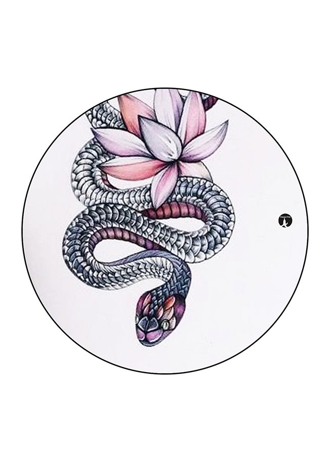 مغناطيس للثلاجة بطبعة صورة ثعبان متعدد الألوان 5.5 x 5.5سم