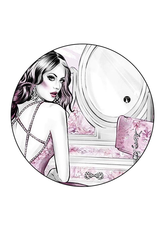 بي بي مغناطيس ثلاجة مُزين بطبعة لفتاة متعدد الألوان 5.5 x 5.5سم