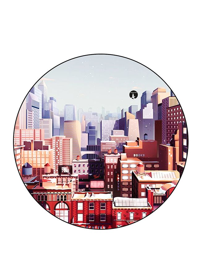 Building Printed Fridge Magnet Multicolour 5.5 x 5.5cm