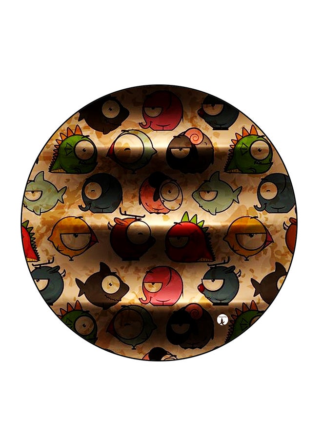 مغناطيس للتعليق على الثلاجة بطبعة رسوم متحركة متعدد الألوان 5.5 x 5.5سم