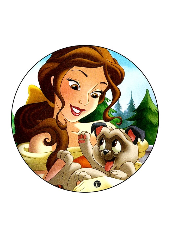 مغناطيس ثلاجة مُزين بطبعة بتصميم كرتوني متعدد الألوان 5.5 x 5.5سم