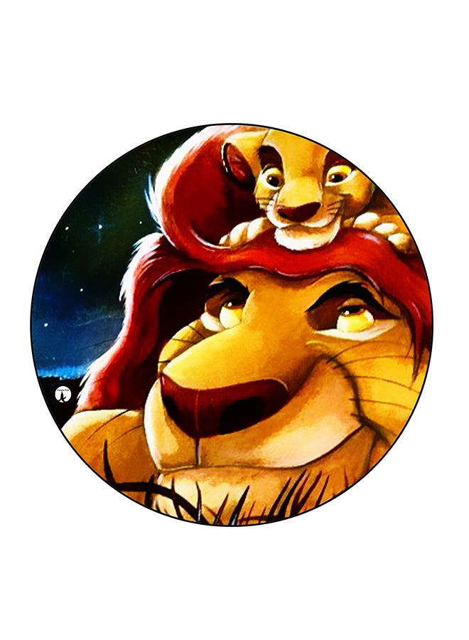 بي بي مغناطيس للثلاجة بطبعة أسد متعدد الألوان 5.5 x 5.5سم