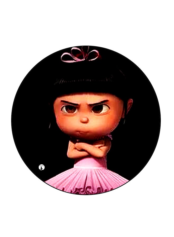 Girl Printed Fridge Magnet Multicolour 5.5 x 5.5cm