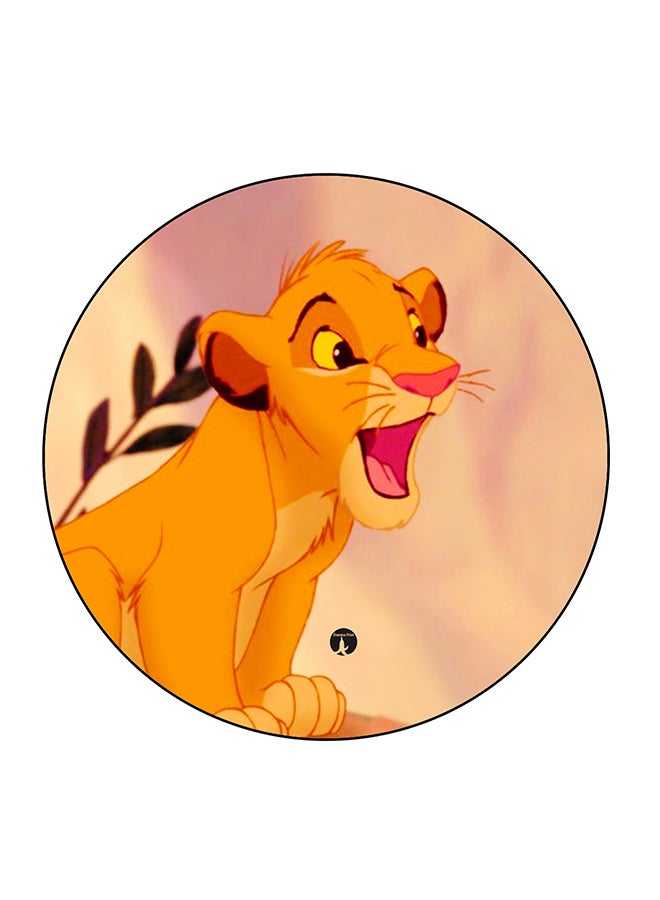 بي بي مغناطيس للثلاجة بطبعة نمر متعدد الألوان 5.5 x 5.5سم