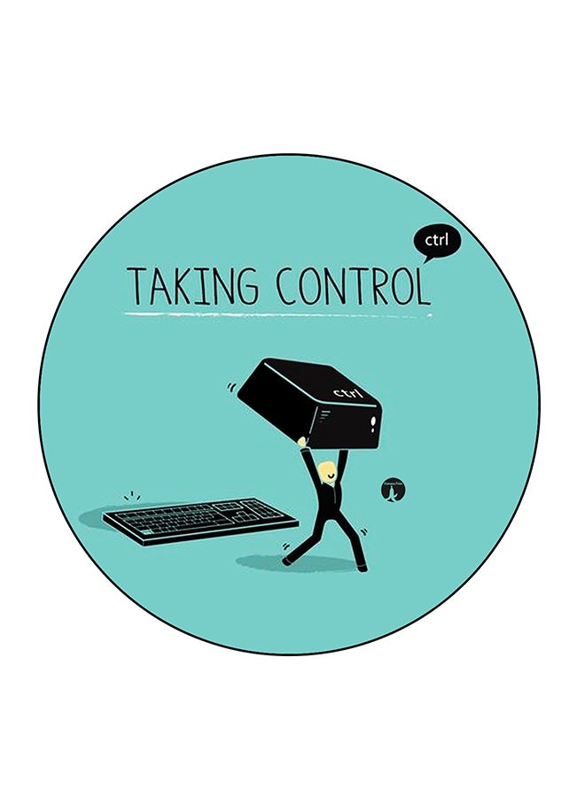 مغناطيس للثلاجة بطبعة عبارة "Taking Control" متعدد الألوان 5.5 x 5.5سم