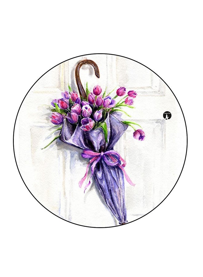 Flower Printed Fridge Magnet Multicolour 5.5 x 5.5cm