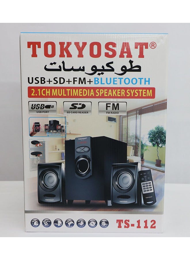 Tokyosat - 2.1-Channel Multimedia Speaker System TS-112 Black - Image 1