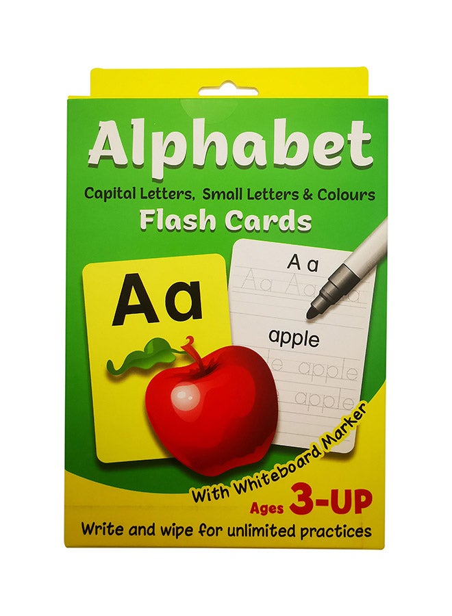 Alphabet Capital Letters,Small Letters & Colours  Learning Flash Cards 18 x 12.5cm - Image 1