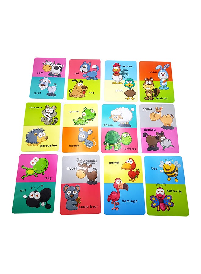Kid's Learning Multicolours Animals Flash Cards 18 x 12.5cm - Image 4