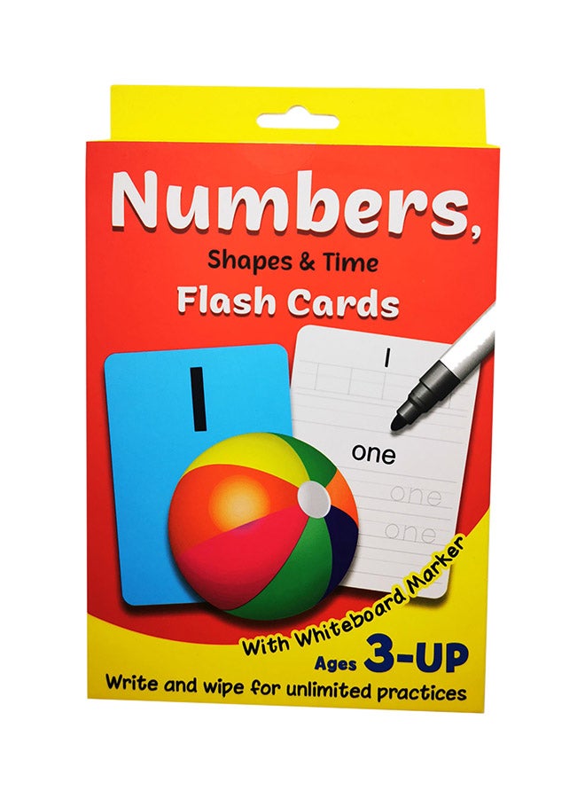 Learning Numbers ,Shapes & Time Flash Cards 18x 12.5cm - Image 1