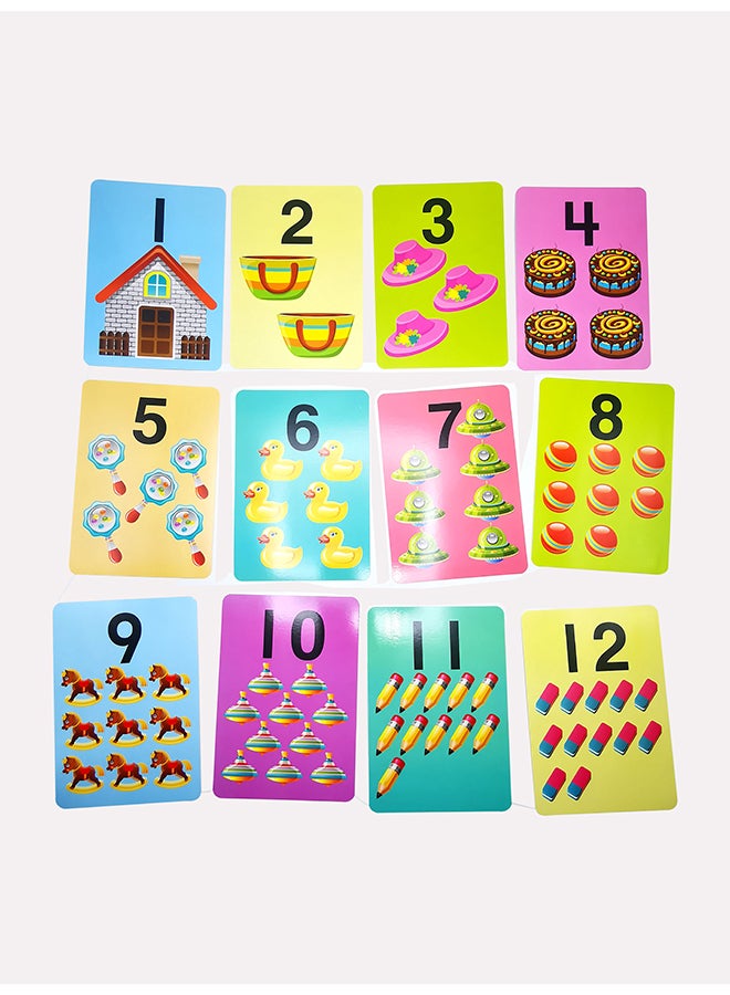 Learning Numbers ,Shapes & Time Flash Cards 18x 12.5cm - Image 2