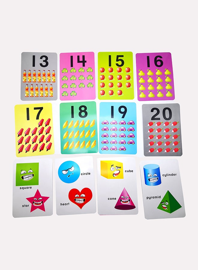 Learning Numbers ,Shapes & Time Flash Cards 18x 12.5cm - Image 4