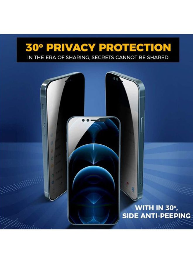 Remson Pack Of 4 Nano Privacy Screen And Camera Lens Protector For Apple iPhone 12 Pro Clear/Black - Image 2